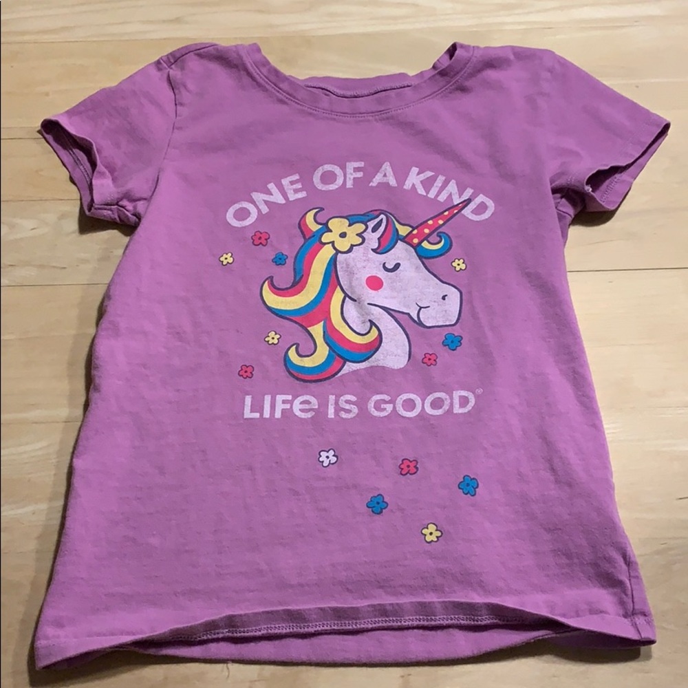 Life Is Good Crusher Tee Unicorn Sz M